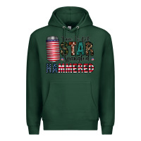 Sports Green Star Spangled Hammered Premium Hoodie - CowhideDigitalArt