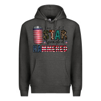 Charcoal Heather Star Spangled Hammered Premium Hoodie - CowhideDigitalArt