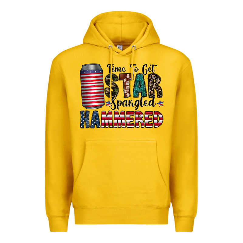 Star Spangled Hammered Premium Hoodie by CowhideDigitalArt | Teevron