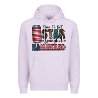 Lilac Star Spangled Hammered Premium Hoodie - CowhideDigitalArt