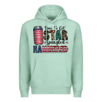 Seafoam Star Spangled Hammered Premium Hoodie - CowhideDigitalArt