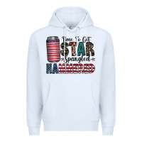 White Star Spangled Hammered Premium Hoodie - CowhideDigitalArt
