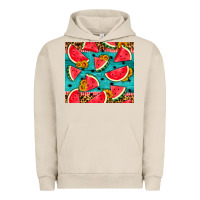 Pigment French Oak watermelon and sunflowers Urban Hoodie - HRA Design Shop