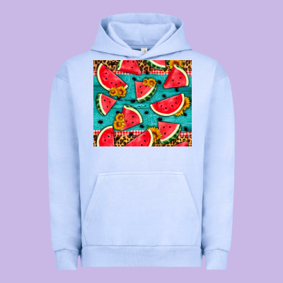 Watermelon And Sunflowers Urban Hoodie Designed By Hra Design Shop