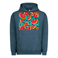 Pigment Midnight Navy watermelon and sunflowers Urban Hoodie - HRA Design Shop