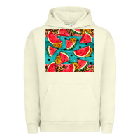 Pigment Pistachio watermelon and sunflowers Urban Hoodie - HRA Design Shop