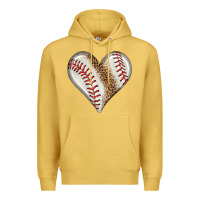 Antique Gold baseball heart Premium Hoodie - HRA Design Shop