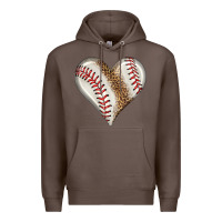 Coffee baseball heart Premium Hoodie - HRA Design Shop