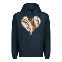 Navy baseball heart Premium Hoodie - HRA Design Shop