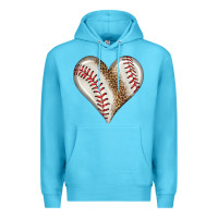 Ocean Blue baseball heart Premium Hoodie - HRA Design Shop