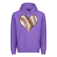 Purple baseball heart Premium Hoodie - HRA Design Shop
