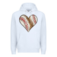 White baseball heart Premium Hoodie - HRA Design Shop