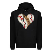 Black baseball heart Premium Hoodie - HRA Design Shop