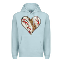 Blue Mist baseball heart Premium Hoodie - HRA Design Shop