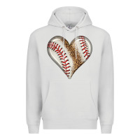 Dove Grey baseball heart Premium Hoodie - HRA Design Shop