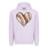 Lilac baseball heart Premium Hoodie - HRA Design Shop