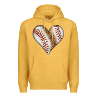 Mustard baseball heart Premium Hoodie - HRA Design Shop