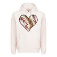 Pale Pink baseball heart Premium Hoodie - HRA Design Shop