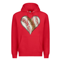 Red baseball heart Premium Hoodie - HRA Design Shop