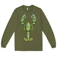 Army Green lobster Long Sleeve Tee - BarkalooDesign