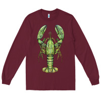 Burgundy lobster Long Sleeve Tee - BarkalooDesign