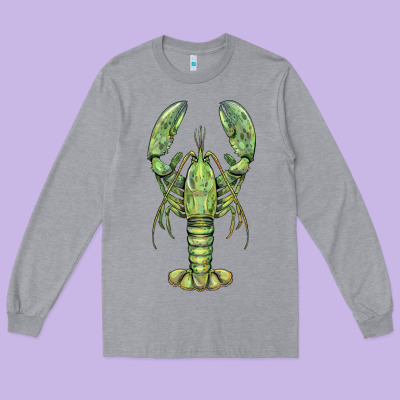 Lobster Long Sleeve Tee Designed By Barkaloodesign