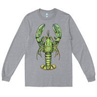 Heather Grey lobster Long Sleeve Tee - BarkalooDesign