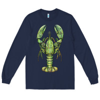 Navy lobster Long Sleeve Tee - BarkalooDesign