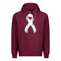 Burgundy lung cancer ribbon fa element Premium Hoodie - FaDigitalArtStudio