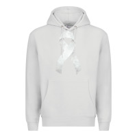 Dove Grey lung cancer ribbon fa element Premium Hoodie - FaDigitalArtStudio