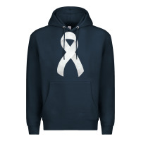 Navy lung cancer ribbon fa element Premium Hoodie - FaDigitalArtStudio