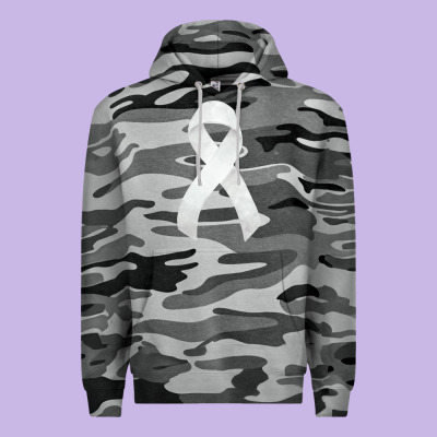 Lung Cancer Ribbon Fa Element Premium Hoodie Designed By Fadigitalartstudio