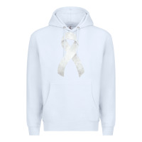 White lung cancer ribbon fa element Premium Hoodie - FaDigitalArtStudio
