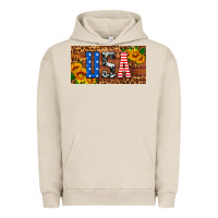 Pigment French Oak usa sunflowers license plate Urban Hoodie - HRA Design Shop