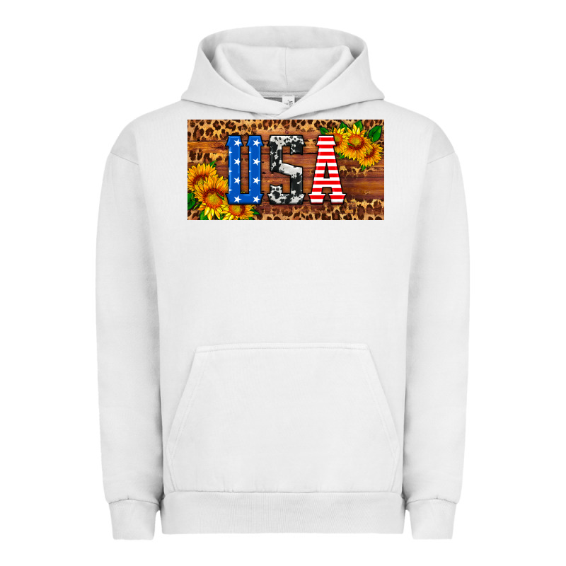 Usa Sunflowers License Plate Urban Hoodie by HRA Design Shop | Teevron