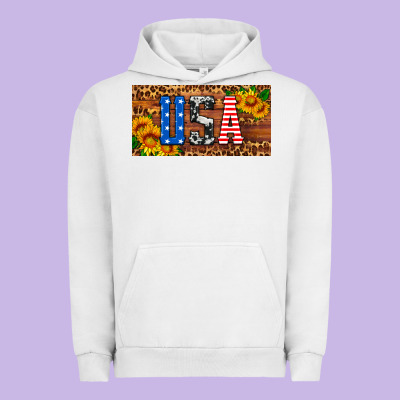 Usa Sunflowers License Plate Urban Hoodie Designed By Hra Design Shop
