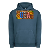 Pigment Midnight Navy usa sunflowers license plate Urban Hoodie - HRA Design Shop
