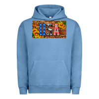 Pigment Pebble Blue usa sunflowers license plate Urban Hoodie - HRA Design Shop