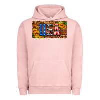Pigment Salmon usa sunflowers license plate Urban Hoodie - HRA Design Shop