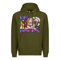 Army Green one hop lunch day Premium Hoodie - RacoonDesign