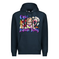 Navy one hop lunch day Premium Hoodie - RacoonDesign
