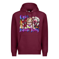 Burgundy one hop lunch day Premium Hoodie - RacoonDesign