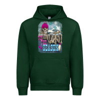 Forest Green Winter tis the season skeleton Urban Hoodie - FaDigitalArtStudio