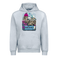 Heather Grey Winter tis the season skeleton Urban Hoodie - FaDigitalArtStudio