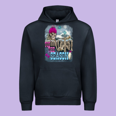 Winter Tis The Season Skeleton Urban Hoodie Designed By Fadigitalartstudio