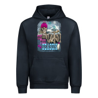 Navy Winter tis the season skeleton Urban Hoodie - FaDigitalArtStudio