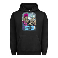 Pigment Black Winter tis the season skeleton Urban Hoodie - FaDigitalArtStudio