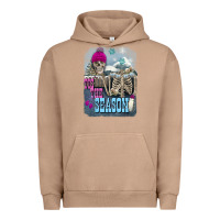 Pigment Burro Winter tis the season skeleton Urban Hoodie - FaDigitalArtStudio