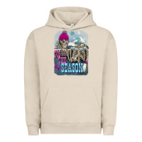 Pigment French Oak Winter tis the season skeleton Urban Hoodie - FaDigitalArtStudio
