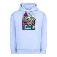 Pigment Grape Ice Winter tis the season skeleton Urban Hoodie - FaDigitalArtStudio